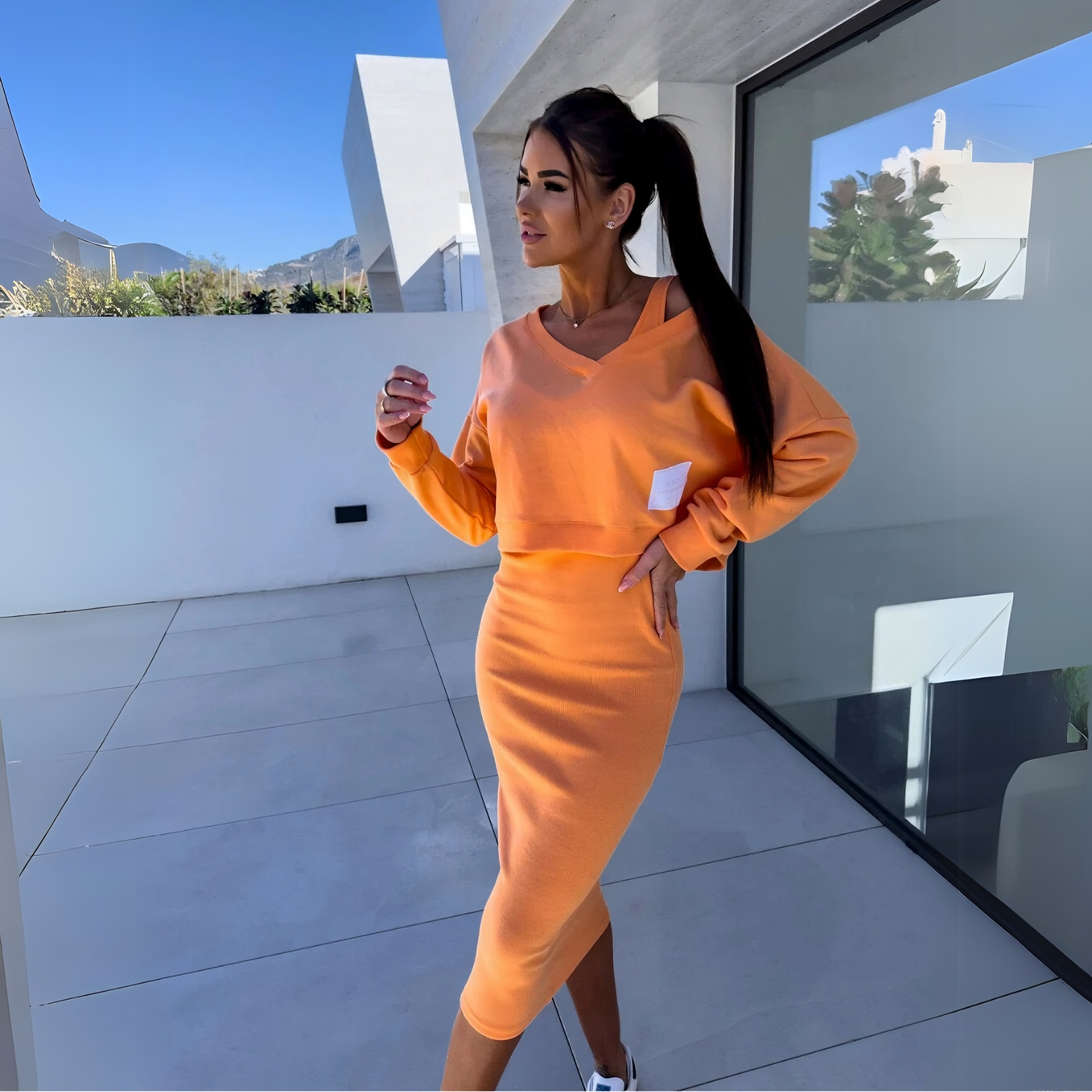 Karolina™ | Casualowy zestaw z bluzy i sukienki